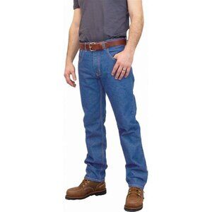 Levi Strauss 569 Men's Blue Straight Distressed 100% COTTON Jeans Size 36x32